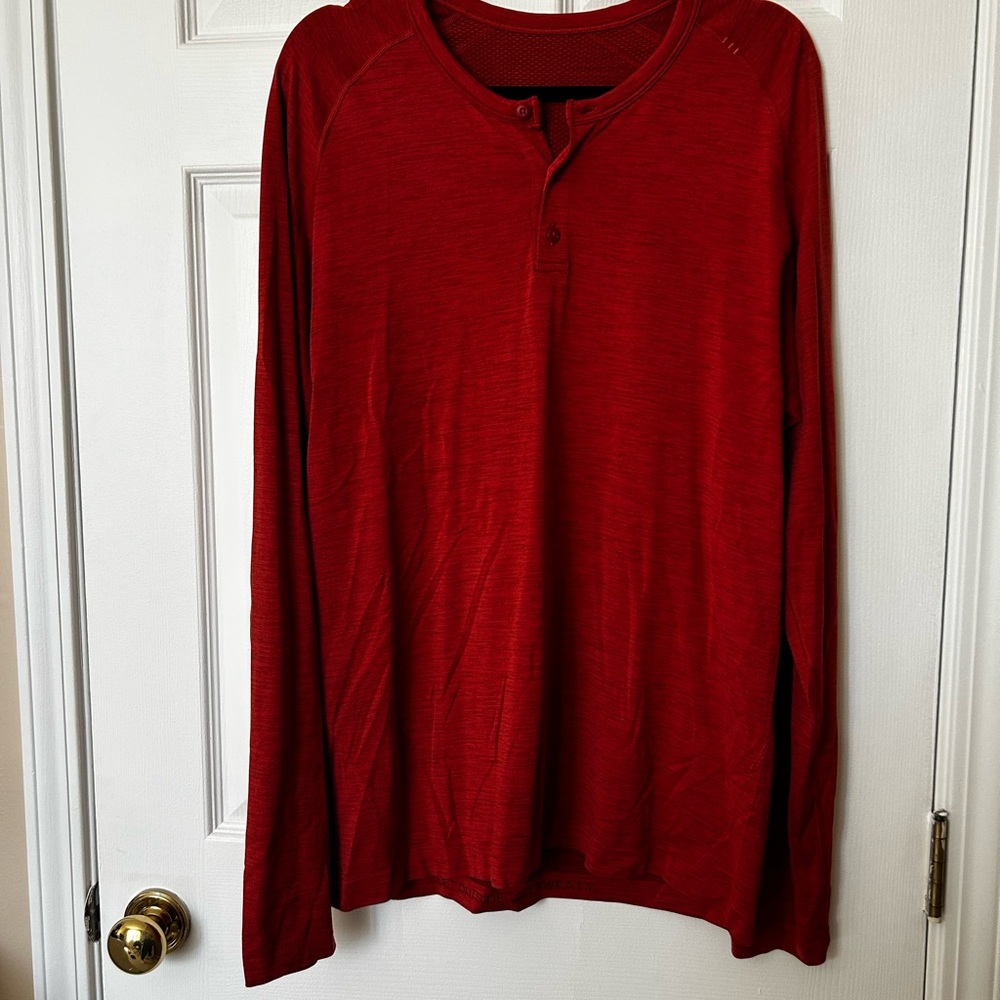 NWOT Lululemon Metal Vent Tech Henley - Magma/Flames - Picture 3 of 6